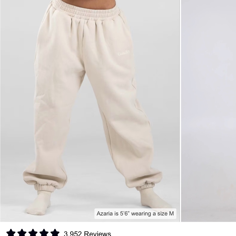 Bone colored Sweatpants with Embroidered Logo